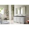 James Martin Vanities Bristol 60in Double Vanity, Bright White w/ 3 CM Charcoal Soapstone Quartz Top 157-V60D-BW-3CSP - alternate 2